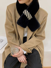 Casual Versatile Cross Plush Scarf