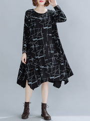 Women Printed Loose Casual Dress