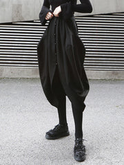 Pearl-Breasted Lamb Leg Lantern Tooling Cotton Bud Skirt