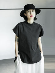 Original Solid Split-Side T-Shirts Tops