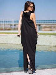 Urban High-Neck Sleeveless Maxi Dress