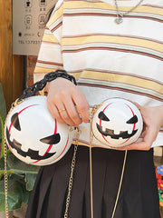 Exaggerated Pumpkin Demon Acrylic Chain Crossbody Bag