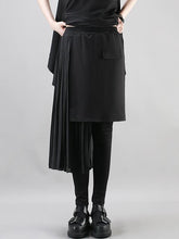 Stitching Cropped Pleats Culottes