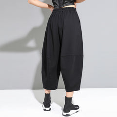Simple And Thin Wide-Leg Cropped Trousers