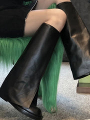 Urban Stylish Black Knee-Length High Boots