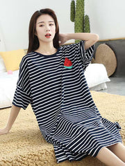 Simple Modal Striped Lovely Pajamas