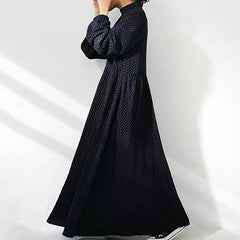 Printed Ruffled Pleated Maxi Dress