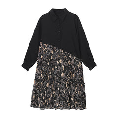 Floral Long Sleeve Loose Shirt Dress