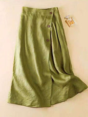 Casual Elastic Waist A-Line Skirt