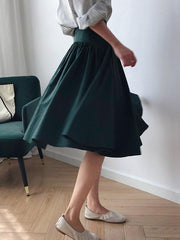 Loose A-Line Big Hem Skirt