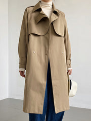 Casual Mid-Length Coat With Belt