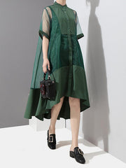 Loose A-line 2-Pieces Long Drress