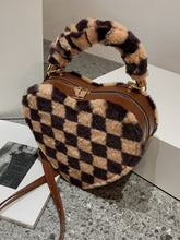 Fashionable Chequered Love Crossbody Bag