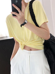 Casual Simple Solid-Color Comfortable T-Shirt