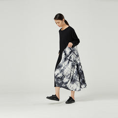 Irregular Stitching Long Sleeve Loose Dress