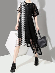 Loose Split-joint Irregular Long Dress