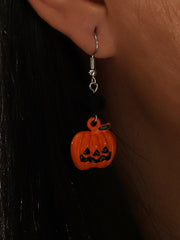 Funny Face Pumpkin Earrings