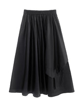 Minimalist Irregularity Elasticity Pure Color PU Skirts Bottoms