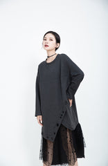 Women Stitching Loose Mesh Dress