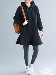 Loose Split-joint Sweatshirt Dress