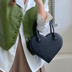 Retro Heart Shape Simple Handbag