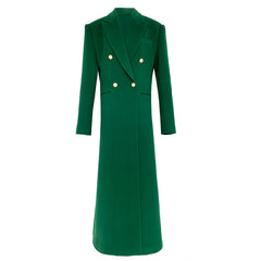 Casual Solid Color Long Button Coat