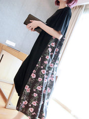 Original Floral Round-Neck Dress