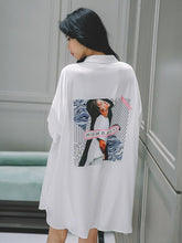 Girl Printed Loose V Neck Shirt Pajamas