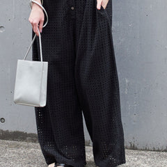 Summer Solid Losse Hollow Jumpsuit
