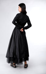 Vintage Over The Knee Long Sleeve Dress