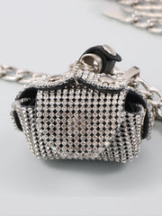 Punk Rhinestone Diamond Mini Belt Bag