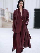 Ladies Solid Color Casual Long Coat