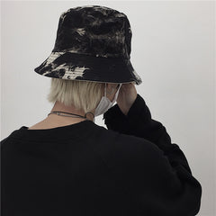 Tie Dye Printed Ink Street Double Sided Fisherman Hat