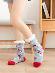 Lovely Christmas Jacquard Warmer Knitted Slipper Sock