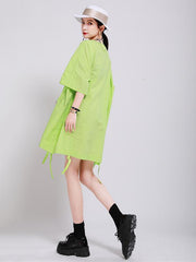 Original Solid Pleats Cropped Dress