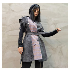 Women Color Block Sleeveless Waist Coat