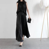 Simple High Waist All-Match Pleated Skirt