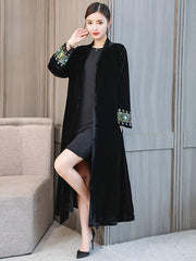 Casual Embroidered Long Robe
