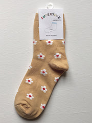 Flower Print Japanese Cute Long Socks