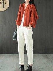 Solid Loose Harem Pant