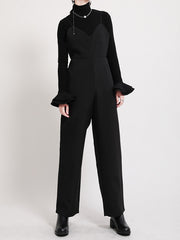 Women Straight Wide Leg Casual Jumpsuit