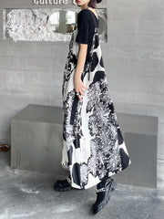 Loose Street Style Printed Vest Maxi Dress