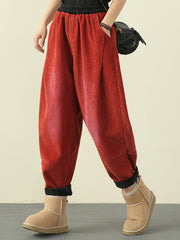 Women Retro Loose Color Matching Casual Pants