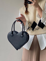 Retro Heart Shape Simple Handbag