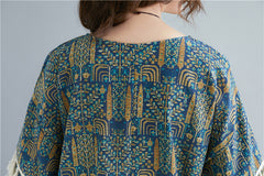 Long Sleeves Double Sleeves Midi Dress