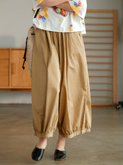 Solid Color Wild Loose Old Lantern Casual Pants