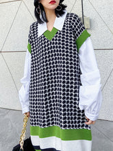 False Two Split-Joint Lapel Midi Dress