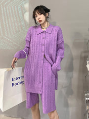 Lazy Fashion Knit Sweater Suit