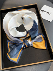 Retro Printed Long Square Scarf