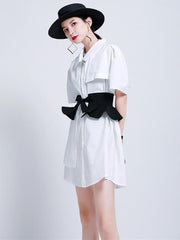 Original Irregularity Falbala Shirt Dress
